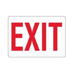 EXIT (Red Text on White) 10"x14" Sign